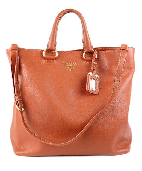 prada orange leather purse